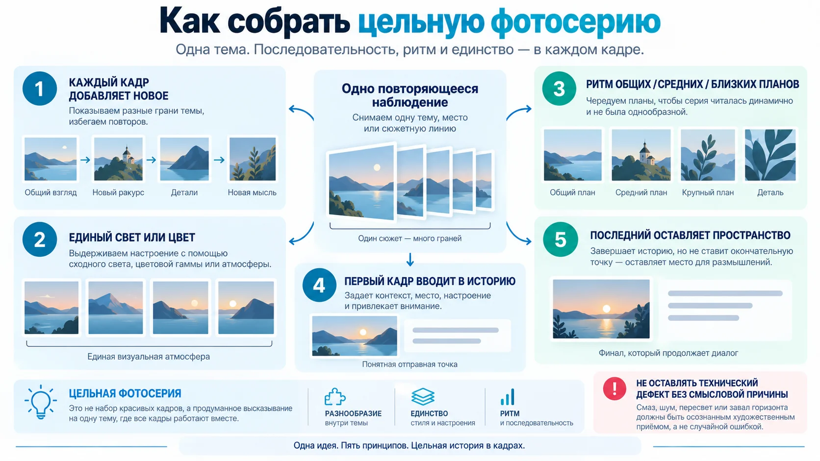 Как собрать цельную фотосерию