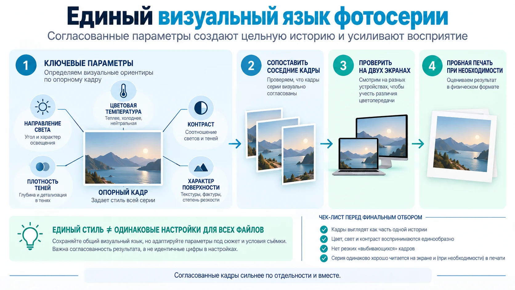 Единый визуальный язык фотосессии